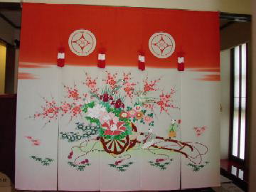 加賀友禅花嫁のれん